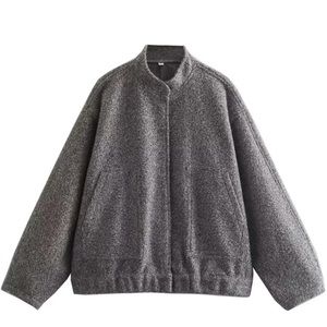 Wool blend coat- bomber style